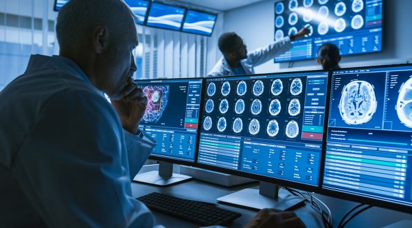 Researchers find biased AI algorithms can lead to medical images that are inaccurate. (iStockphoto) 
Over the Shoulder Shot of Senior Medical Scientist Working with Brain Scan Images on a Computer in Laboratory. Neurologists in Research Center Work on Brain Tumor Cure.