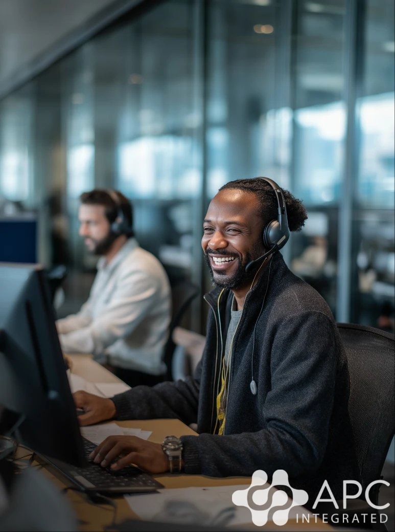 Visual representation of VoIP and Unified Communications Services enhancing business workflows and collaboration efficiency.